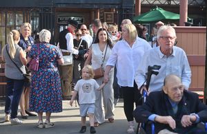 Thousands of people young and old arrived at Kidderminster's Severn Valley Railway station to visit the Flying Scotsman on the reopened line