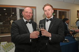 BUSINESS COPYRIGHT NATIONAL WORLD TIM STURGESS 13/11/24.  Ladder for the Black Country  Apprentice Awards 2024 .The Richardson Suite at West Bromwich Football Club. Pictured, left, Chris and Kane Taylor.