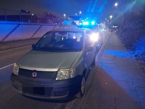 The Fiat was pulled over by police and found to have no tax or insurance. Photo: Brierley Hill Police