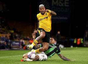 Mario Lemina scored the only in Wolves' FA Cup win over Brighton in 2024. (Getty)