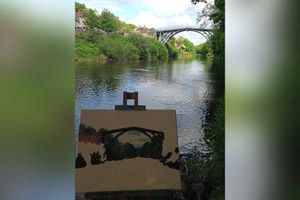 Supporting image for story: Howzat! Cricketer turned artist Jack Russell is inspired by iconic Iron Bridge