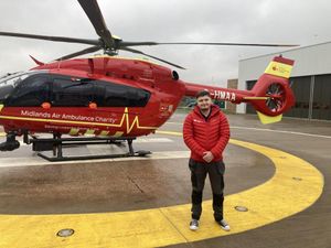 Alex Chapman, property maintenance apprentice at Midlands Air Ambulance Charity who is doing his training through City of Wolverhampton College