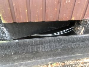 Damage by the vandals at Morda CE Primary School