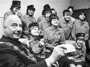 6 March 1980: 'Mayor of Shrewsbury and Atcham, Councillor Bernard Lingen, was a guest at Condover Hall last night to receive another donation for the Cobalt Unit Fund. The guides of Condover Hall School for the Blind raised funds from a sponsored silence.'