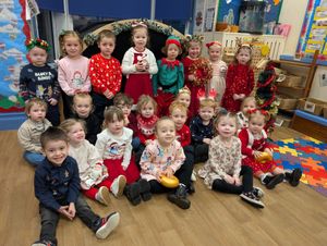 Little Trinity Nursery children excited at performing for their families ahead of their Christmas holidays. 