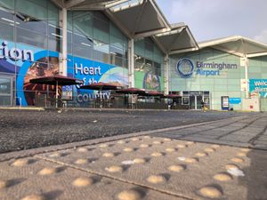 COPYRIGHT MIKE SHERIDAN The main entrance to Birmingham Airport on Friday, January 24, 2025