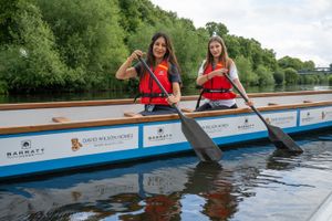 B&DWM & BWM - SGB-45933 - Nadia and her daughter, Zara, in the boat sponsored by Barratt and David Wilson Homes