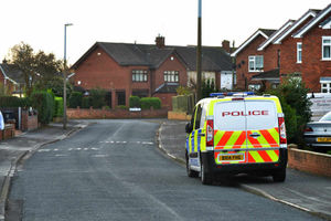 Police in Lyndale Drive, Wednesfield, where the car was stolen from