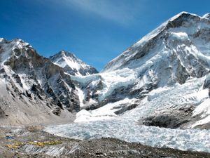 A view of snow-capped mountains