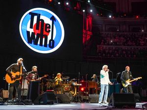 Pete Townshend and Roger Daltrey of The Who perform on stage during a Teenage Cancer Trust show