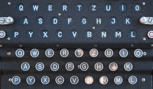 The machine's keyboard