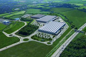 The i54, next to the M54 motorway in south Staffordshire, is home to a Jaguar Land Rover engine factory