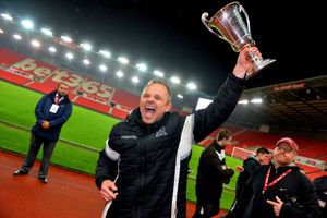 Neil Kitching when Stafford Rangers won the Staffordshire Senior Cup. 