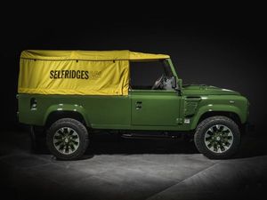 Supporting image for story: Suit you sir! Unique Land Rover Defender helps launch new menswear department at Selfridges