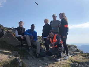 Supporting image for story: Hospital's charity team hiking up Snowdon for funds