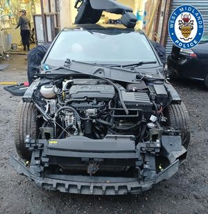 A VW Golf was found stripped in the chop shop raid. Photo: West Midlands Police