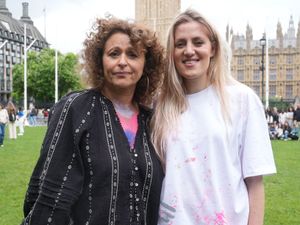 Supporting image for story: Nadia Sawalha joins women going topless for breast cancer drug campaign