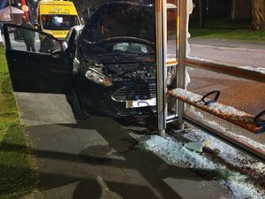 Supporting image for story: Stolen car crashes into Black Country bus stop five minutes after being taken
