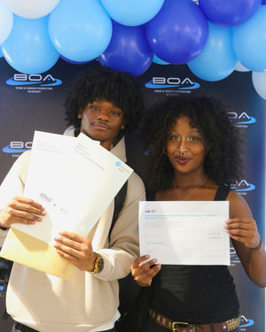 Students at BOA Stage and Screen Production Academy celebrate their A-Level results