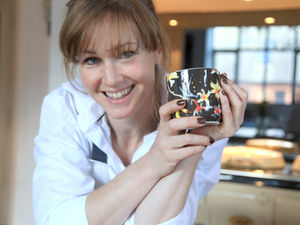 Supporting image for story: Girl on the train: Shropshire woman Thea is poster star for national cancer campaign 