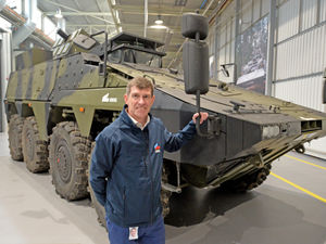 Supporting image for story: 'Historic day' as manufacturing of British Army's Boxer vehicles begins in Telford