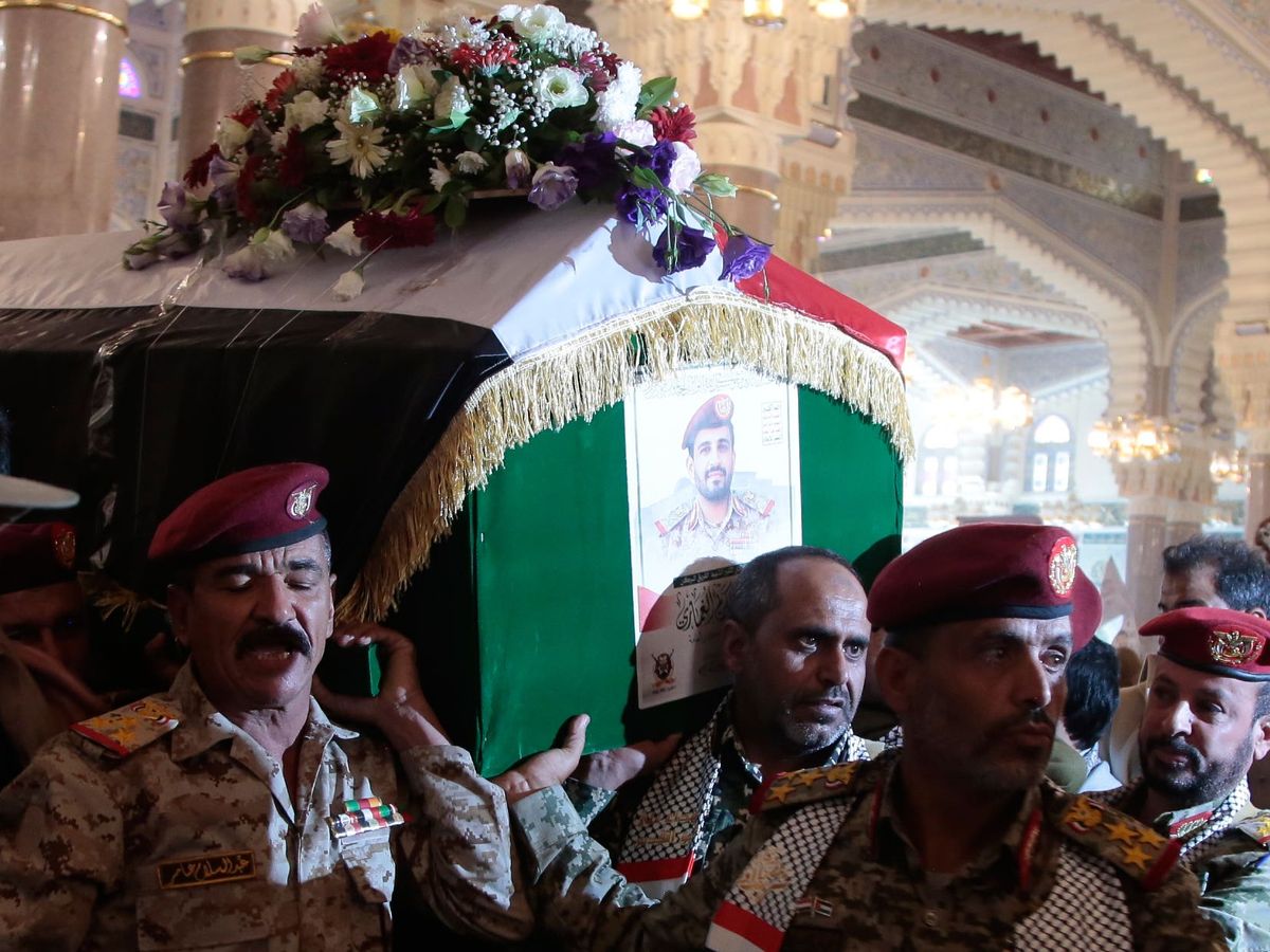 Yemen’s Houthi rebels hold funeral for chief of staff killed in Israeli strike