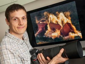 Supporting image for story: Dramatic shot of Ironbridge cooling towers demolition to star in exhibition
