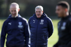Steve Bruce Head Coach / Manager of West Bromwich Albion takes his first training session at West Bromwich Albion Training Ground on February 4, 2022 in Walsall, England. (Photo by Adam Fradgley/West Bromwich Albion FC via Getty Images).