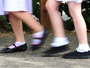 Pupils in a school playground