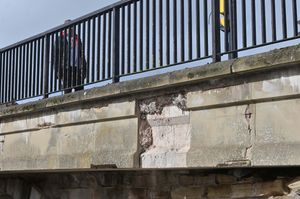 Concern has been raised over stone work on the famous Bridgnorth Bridge.