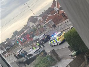 Supporting image for story: Car hits motorcyclist on busy Wolverhampton road - police and paramedics on the scene