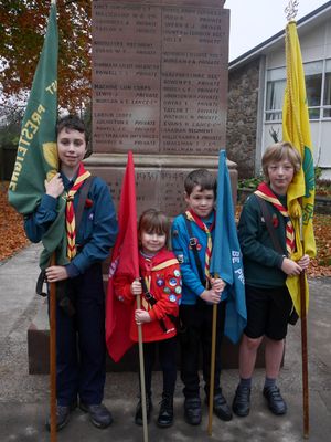 Supporting image for story: Residents of Presteigne came out  to the towns’ Remembrance Sunday services to show their respects to the country’s war fallen