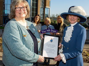 Supporting image for story: High Sheriff presents award to HR Dept Shropshire for youth engagement