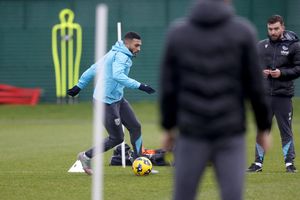 WALSALL, ENGLAND - JANUARY 13: Karlan Grant of West Bromwich Albion during Eric Ramsay new Head Coach of West Bromwich Albion first training session at West Bromwich Albion Training Ground on January 13, 2026 in Walsall, England. (Photo by Adam Fradgley/West Bromwich Albion FC via Getty Images)