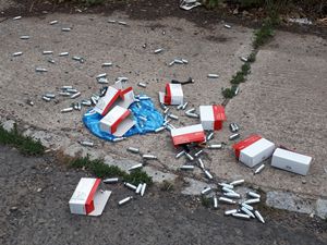 Supporting image for story: Boxes of laughing gas dumped in Telford lay-by