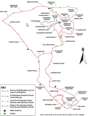 The 2015 marathon route