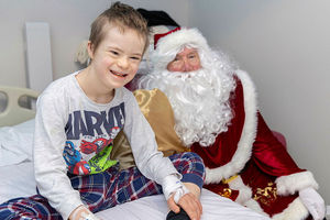 Lucas Lisseman and Santa