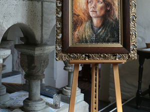 Supporting image for story: A new portrait of St Melangell unveiled at her Shrine Church