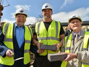 Supporting image for story: Workers lay first bricks for Severn Valley Railway's development in Bridgnorth - with PICTURES