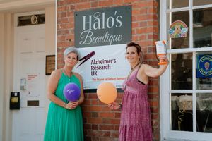 Marie Phillips (left) and Marie Beeston from the Halo's salon took part