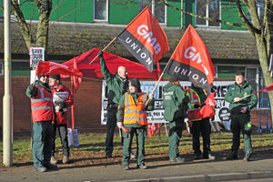 The union flags were flown in solidarity with other workers on strike