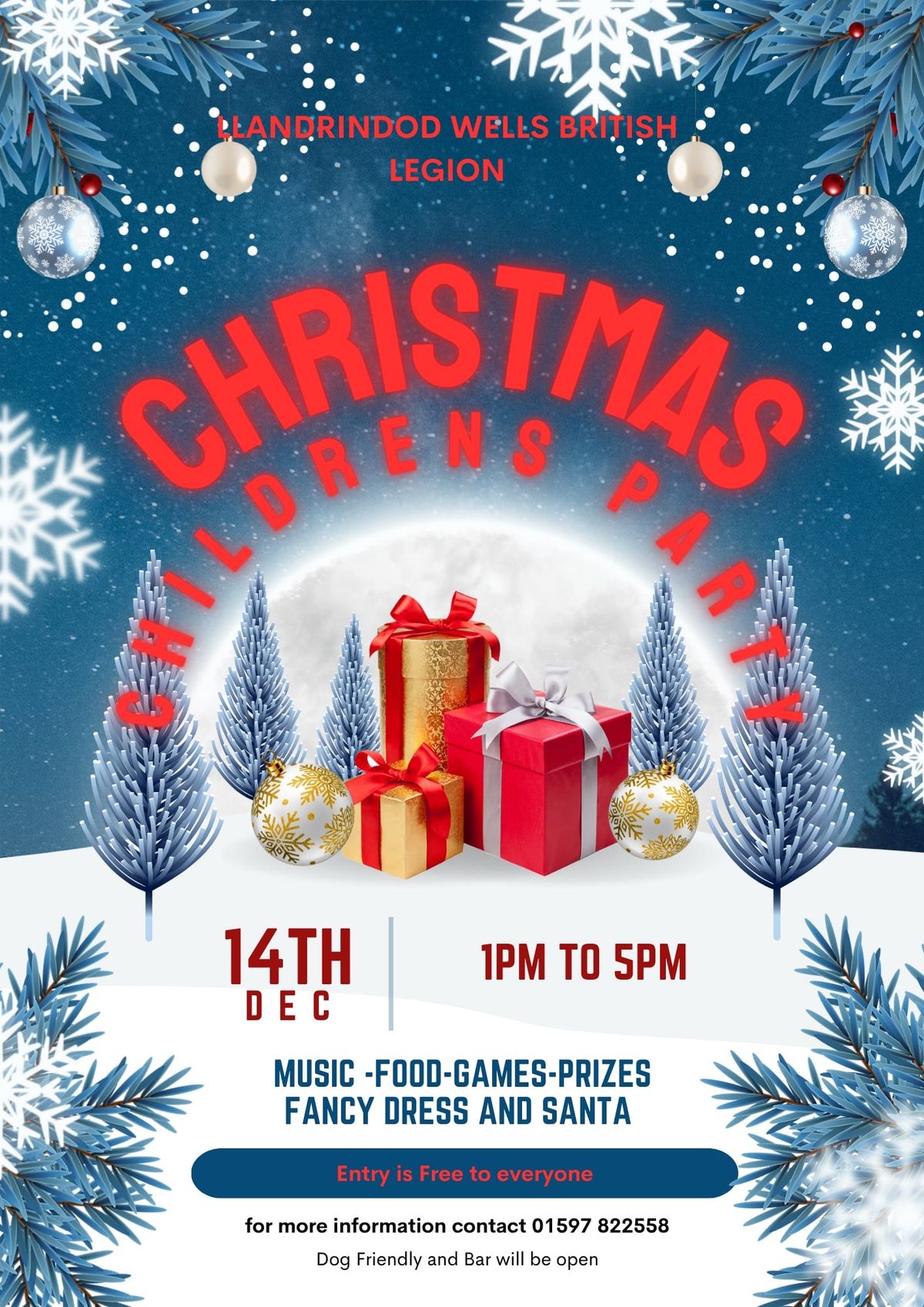 Childrens Christmas party at a Mid Wales venue