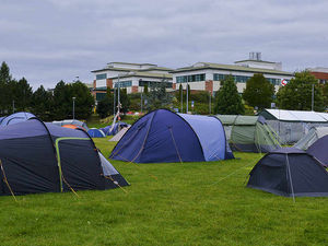 Supporting image for story: Stafford Hospital protest: One month in and determined as ever