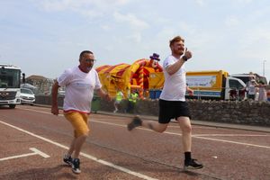 Dave Wellings and Louis A.J. giving their all in one of the heats.