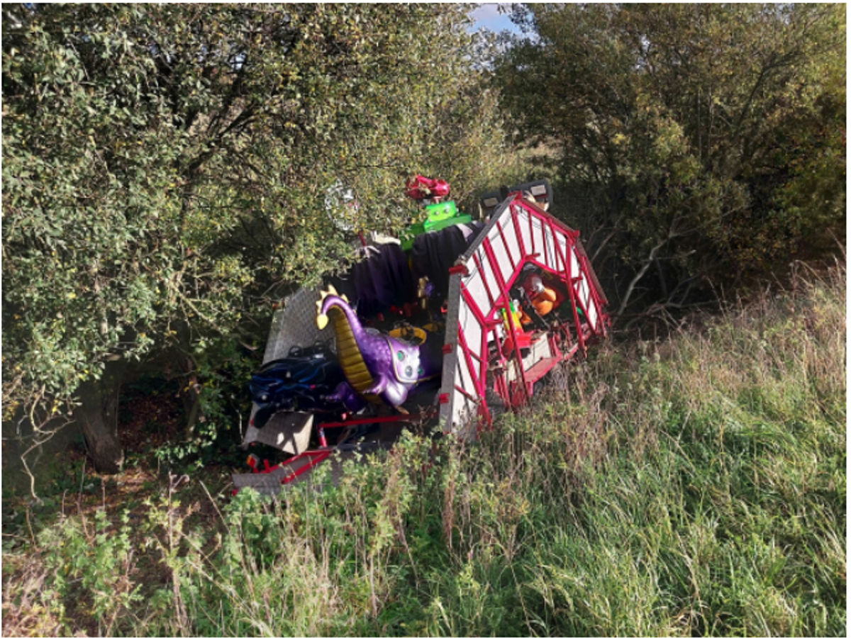 Boats and fairground rides found abandoned on UK roads as West Midlands motorways rank among highest for obstructions