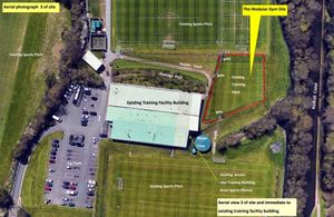 Where the new building will sit. Image: Horsley Huber Architects