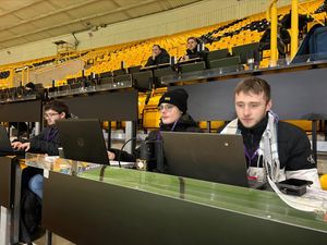 Supporting image for story: Journalism students are on the ball with work experience at Wolves