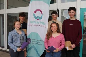 Oldbury Wells students Freya Turner, Oliver Smith-Machancoses, Eilish Turner, Callum Jameson and Oliver Royce