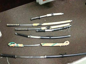 Supporting image for story: Stash of seven swords handed in to police on Wolverhampton council estate
