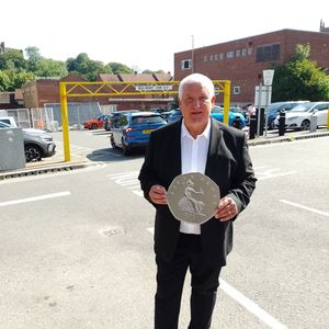 Cllr Patrick Harley promoting a new 50p parking rate in Dudley borough. Picture Dudley MBC free for LDRS use